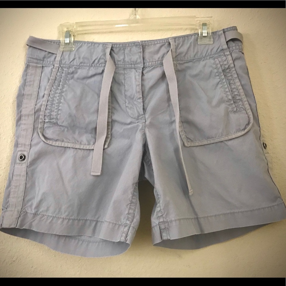 Blue-silver Jcrew Cargo Short Sz 8 w/rolled hem